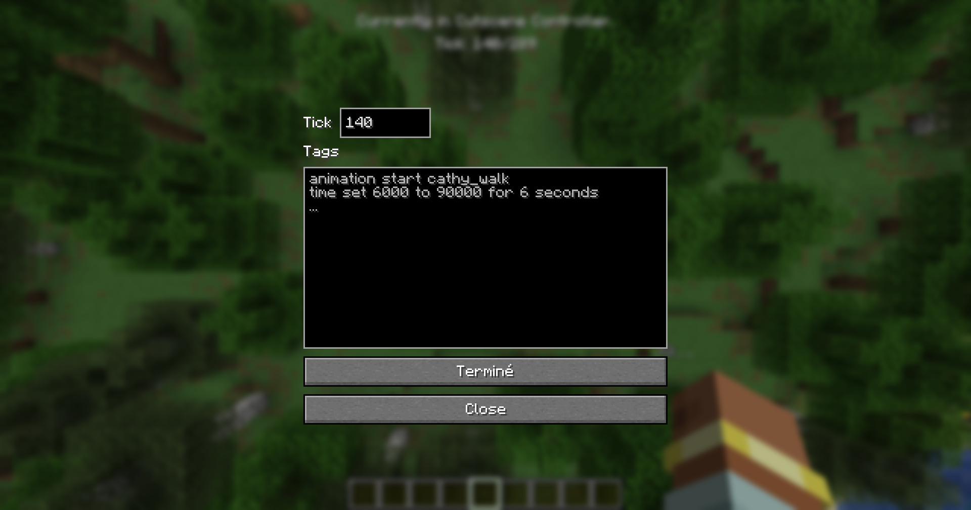 Keyframe trigger screen image